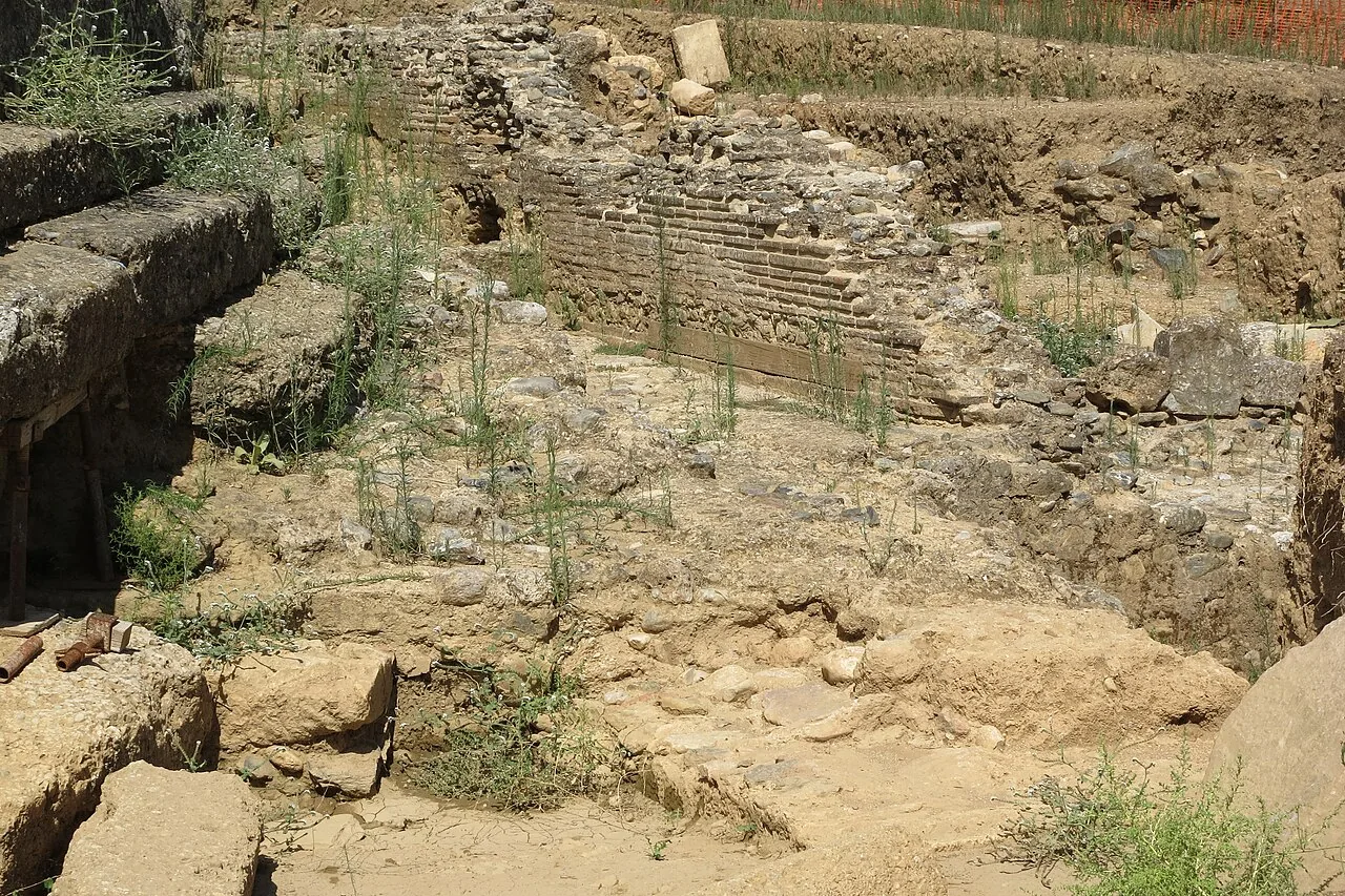Excavated buildings at Sparta